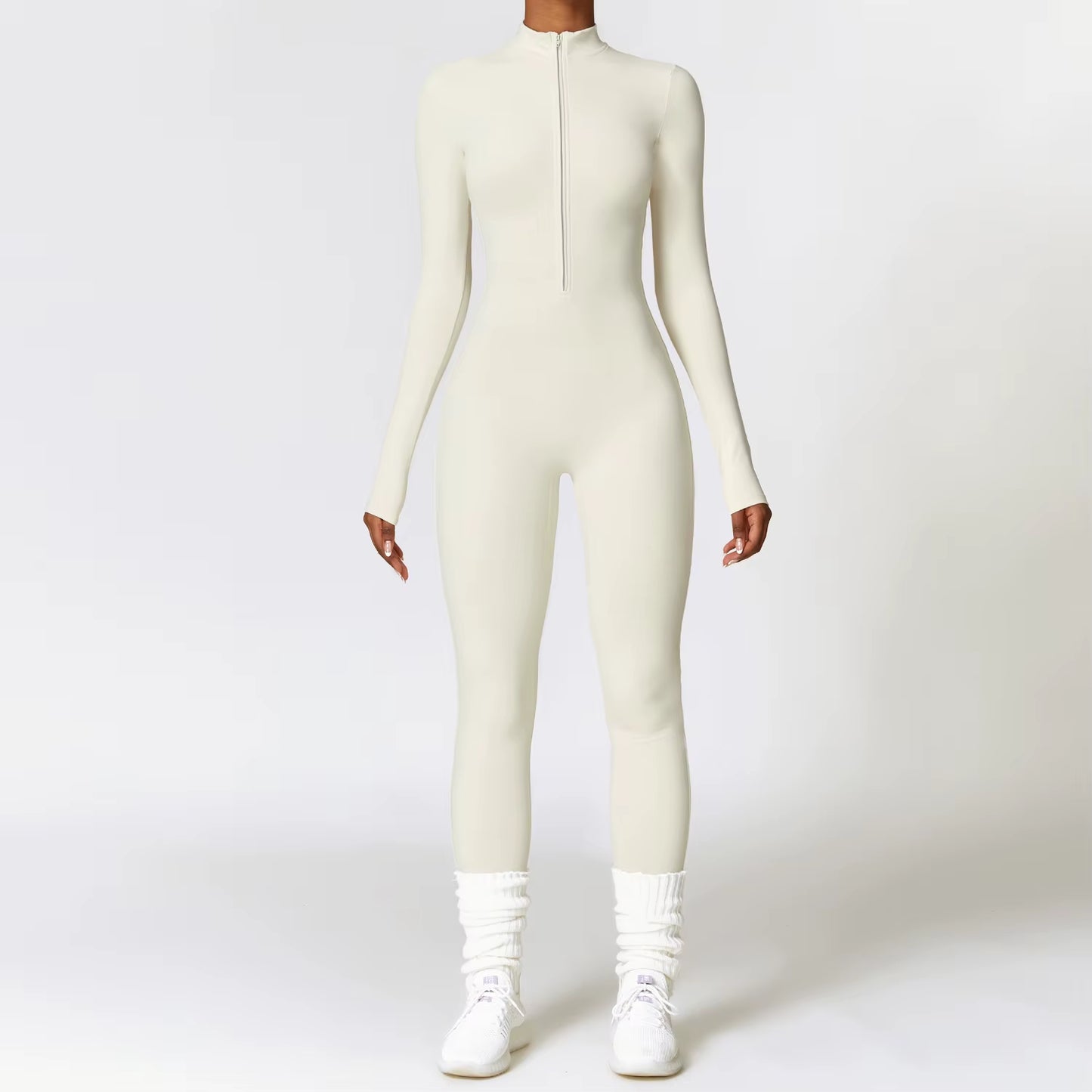Women'S Clothes Yoga Set Yoga Jumpsuits One Piece Workout Long Sleeve Rompers Sportswear Gym Set Workout Tracksuit Bodysuits