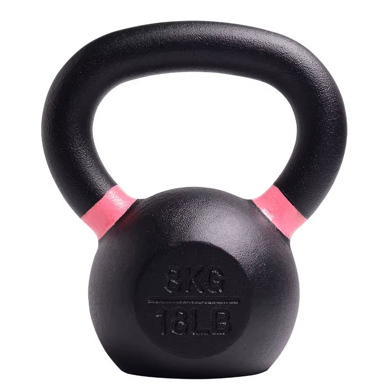 Factory Custom Cast Iron Competition Kettlebell Set Powder Coated for Body Building Fitness, Random Color