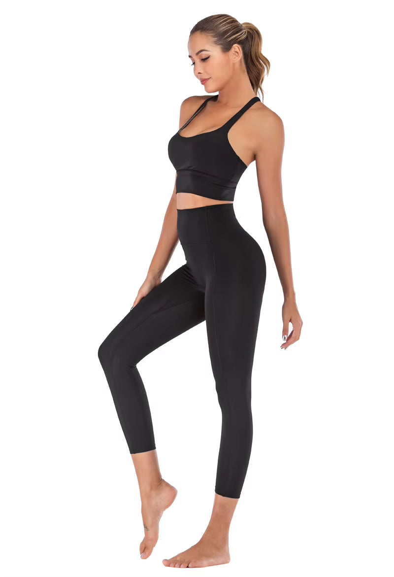 Naked-Feel Yoga Set Yoga Leggings Set Women Fitness Suit for Yoga Clothes High Waist Gym Workout Sportswear Gym Sports Clothing