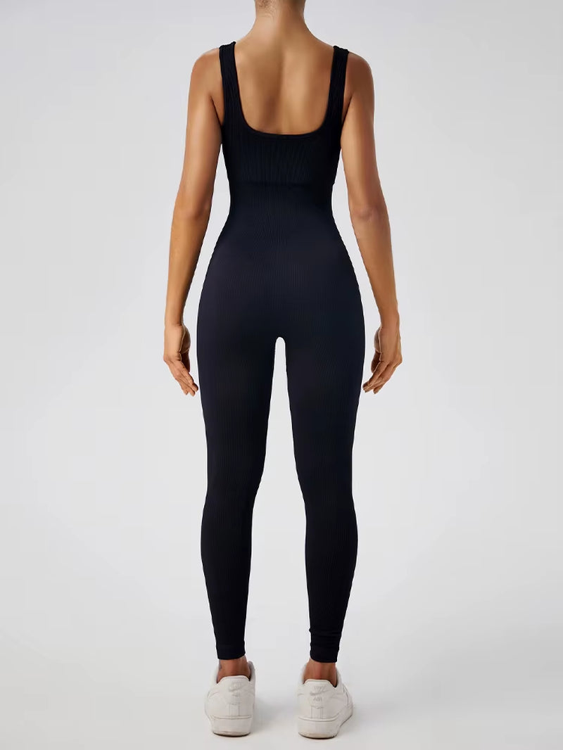 Women'S Tracksuit Yoga Set Yoga Jumpsuits One Piece Workout Long Sleeve Rompers Sportswear Gym Set Workout Clothes for Women