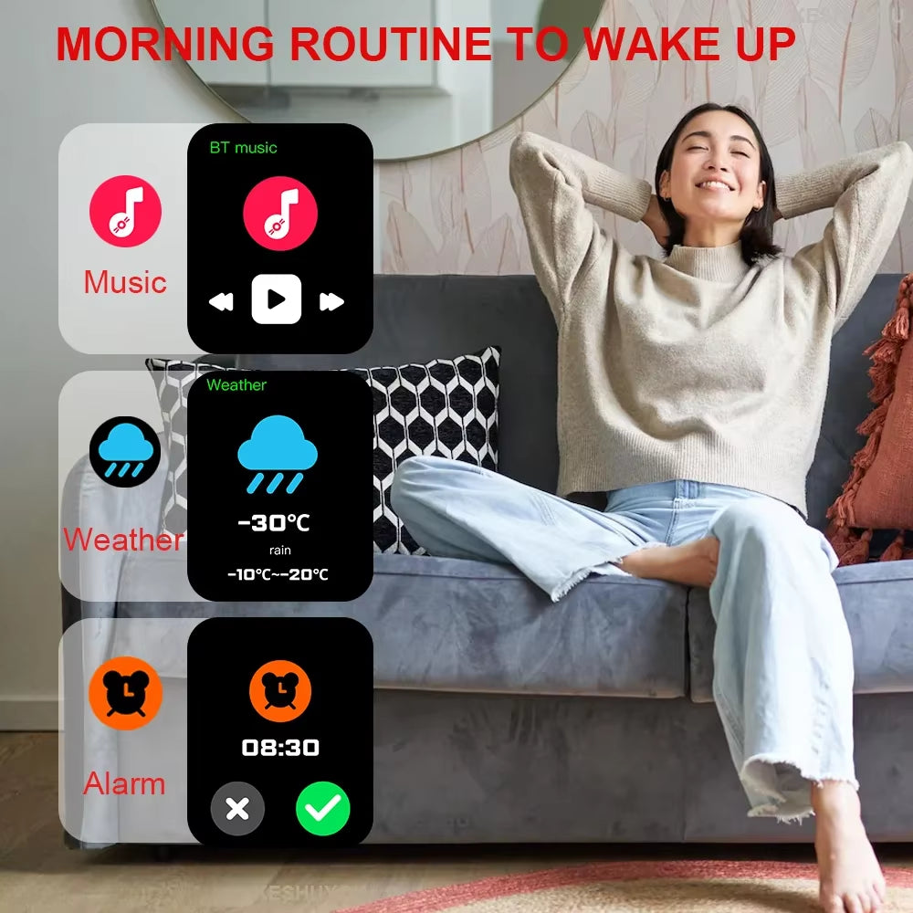 H9 2025 Smart Watch 2.01-Inch HD Display Receive Make Calls Message Preview Sport Mode Weather Forecast Smart Watch