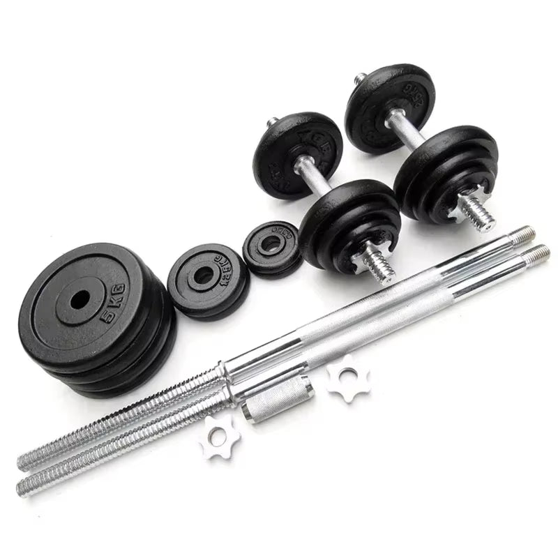 Hot Fitness Equipment 10-50Kg Boxed Dumbbells Can Be Turned into Barbell Strength Training Free Weight Fitness Adjustable Suit.