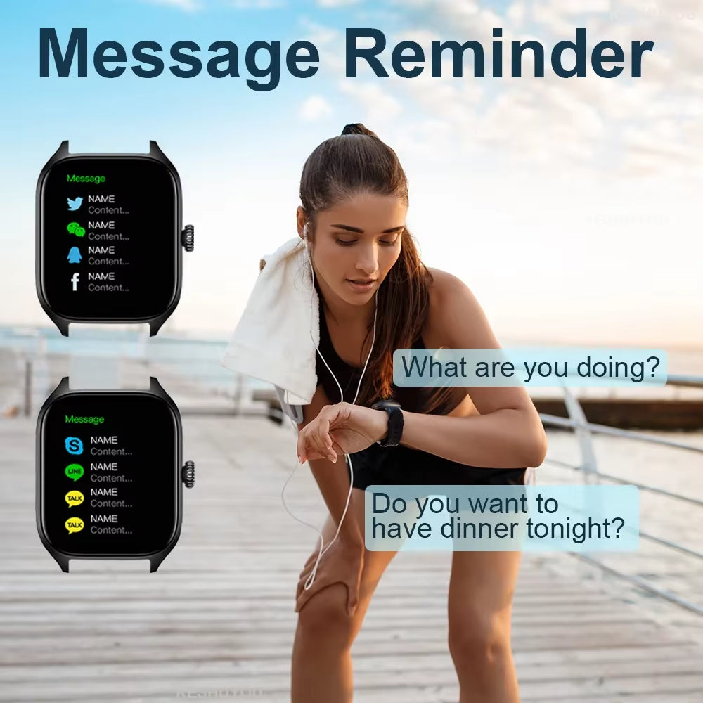 H9 2025 Smart Watch 2.01-Inch HD Display Receive Make Calls Message Preview Sport Mode Weather Forecast Smart Watch