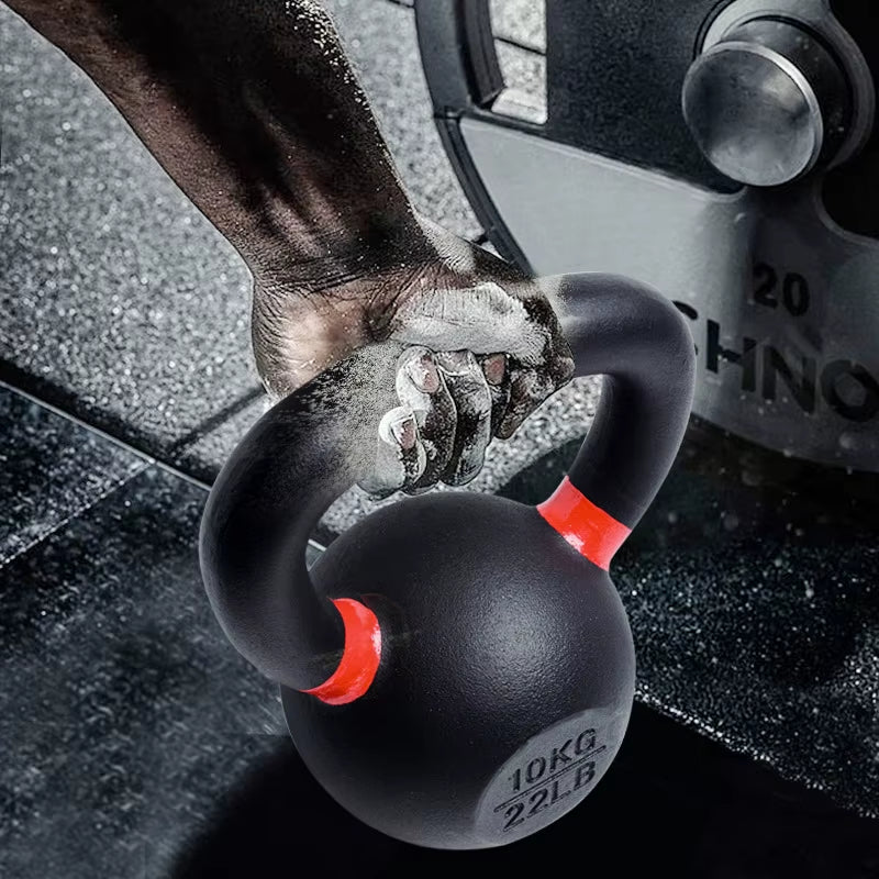 Factory Custom Cast Iron Competition Kettlebell Set Powder Coated for Body Building Fitness, Random Color