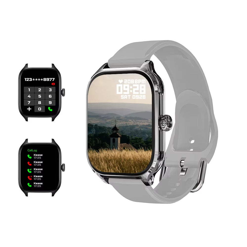 H9 2025 Smart Watch 2.01-Inch HD Display Receive Make Calls Message Preview Sport Mode Weather Forecast Smart Watch