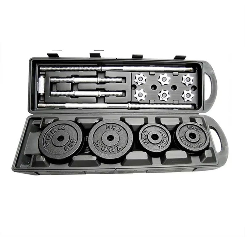 Hot Fitness Equipment 10-50Kg Boxed Dumbbells Can Be Turned into Barbell Strength Training Free Weight Fitness Adjustable Suit.