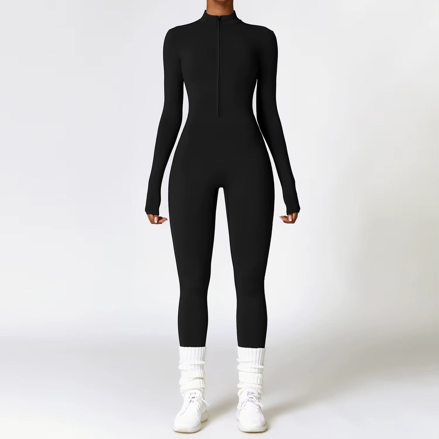 Women'S Clothes Yoga Set Yoga Jumpsuits One Piece Workout Long Sleeve Rompers Sportswear Gym Set Workout Tracksuit Bodysuits