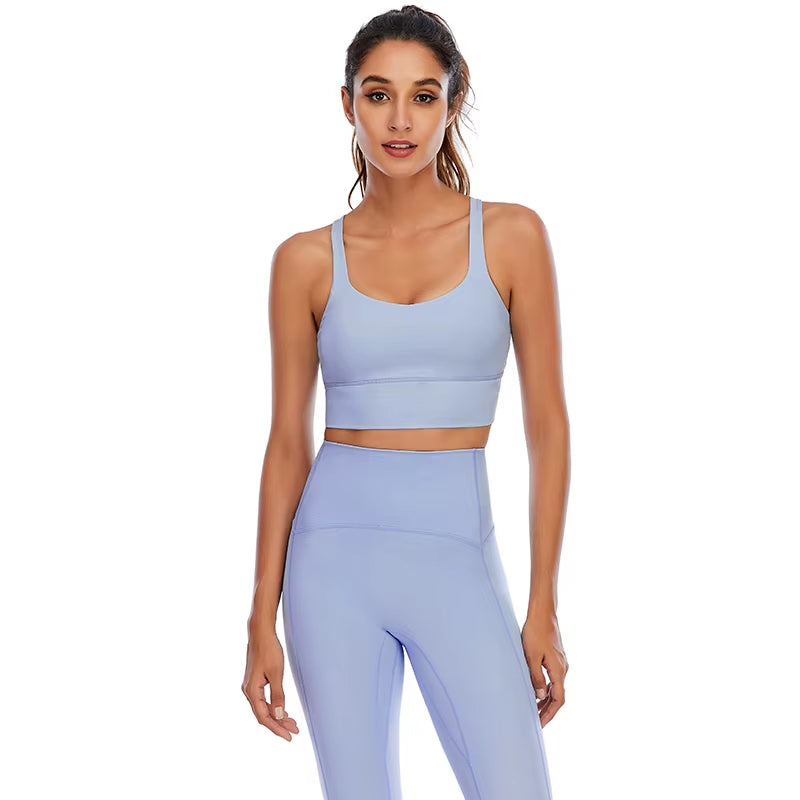 Naked-Feel Yoga Set Yoga Leggings Set Women Fitness Suit for Yoga Clothes High Waist Gym Workout Sportswear Gym Sports Clothing