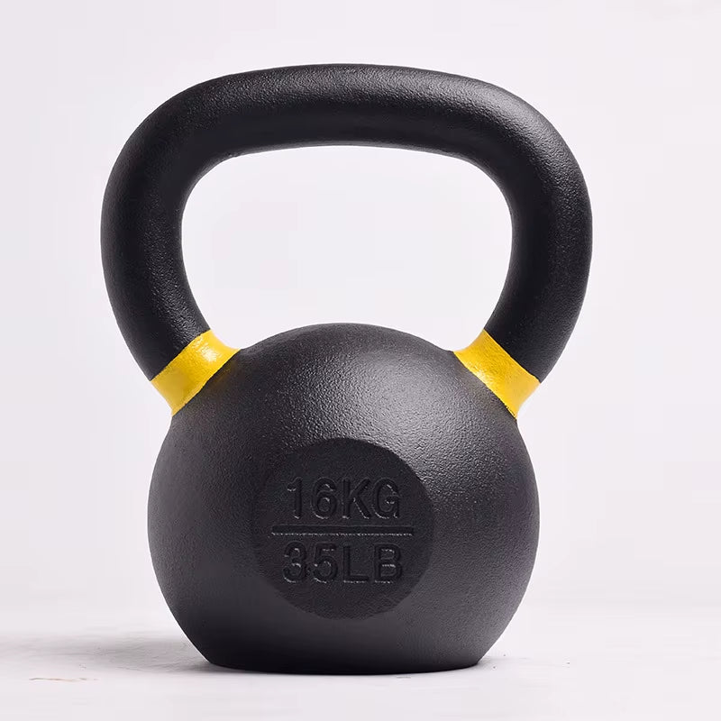 Factory Custom Cast Iron Competition Kettlebell Set Powder Coated for Body Building Fitness, Random Color