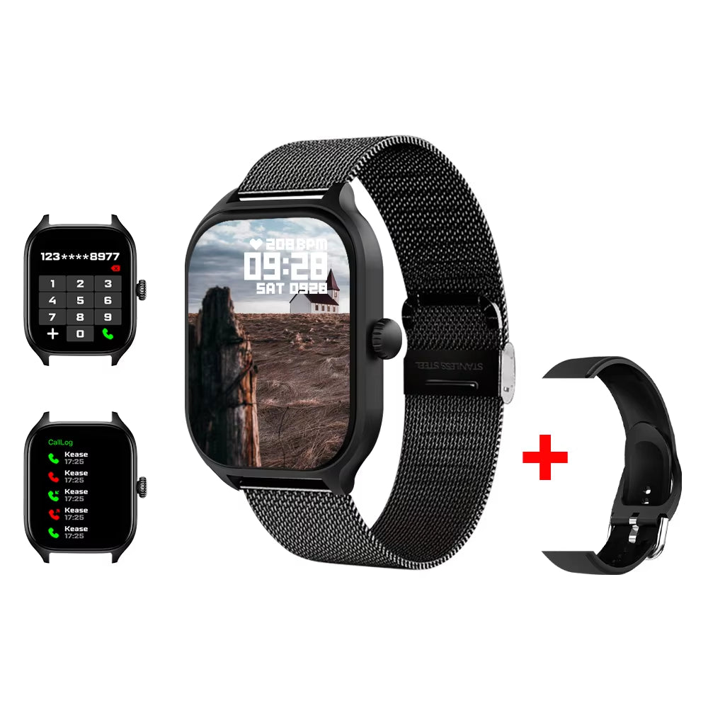 H9 2025 Smart Watch 2.01-Inch HD Display Receive Make Calls Message Preview Sport Mode Weather Forecast Smart Watch