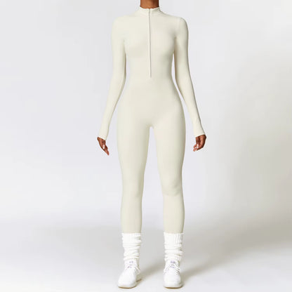 Women'S Clothes Yoga Set Yoga Jumpsuits One Piece Workout Long Sleeve Rompers Sportswear Gym Set Workout Tracksuit Bodysuits