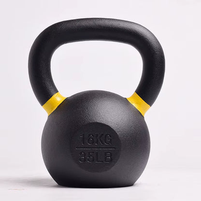Factory Custom Cast Iron Competition Kettlebell Set Powder Coated for Body Building Fitness, Random Color
