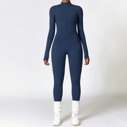 Women'S Clothes Yoga Set Yoga Jumpsuits One Piece Workout Long Sleeve Rompers Sportswear Gym Set Workout Tracksuit Bodysuits